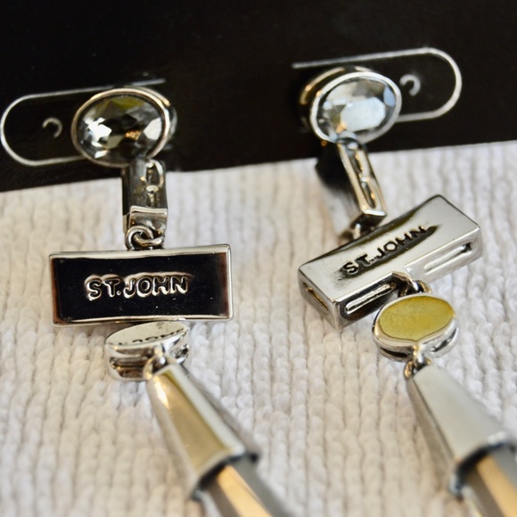 St. John Gunmetal Necklace and Earring Set - Picture 7 of 11